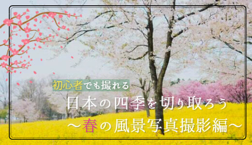 【初心者でも撮れる】日本の四季を切り取ろう　～春の風景写真撮影編～